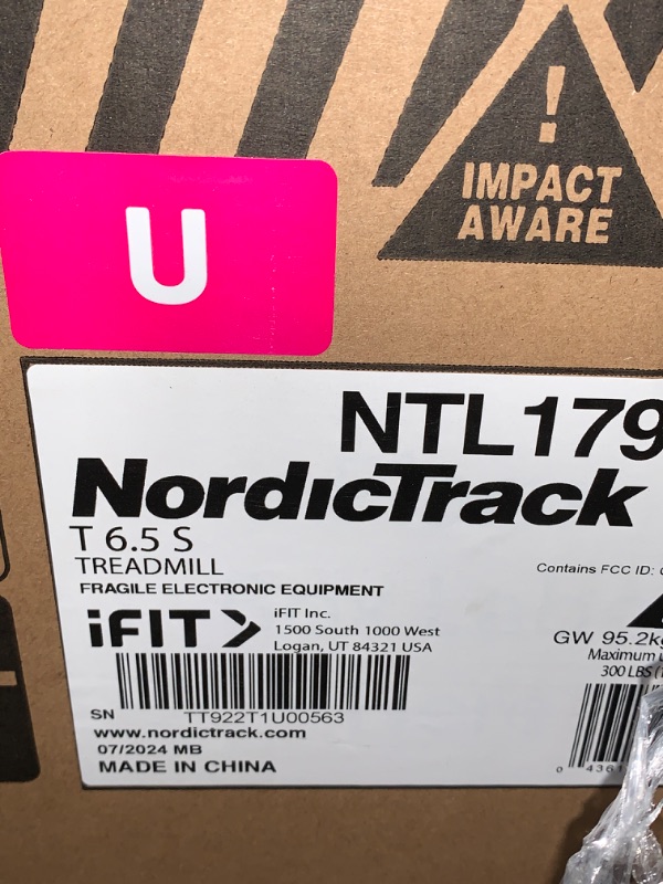 Photo 3 of ***TRUCK / TRAILER PICK UP***
NordicTrack T Series 6.5S Treadmill + 30-Day iFIT Membership ,Black/Gray