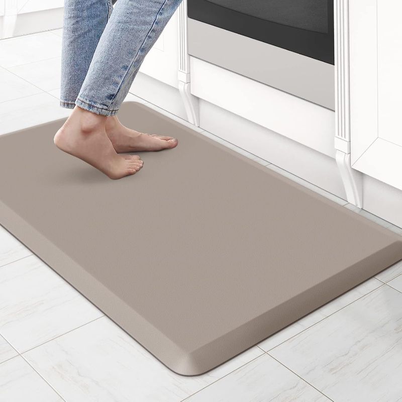 Photo 1 of ***IMAGE FOR REFERENCE***
Kitchen Mat Cushioned Anti Fatigue Rug 17.3"x28" Waterproof Non Slip Standing Desk Mat Comfort Floor Mats for Kitchen House Sink Office (Khaki)