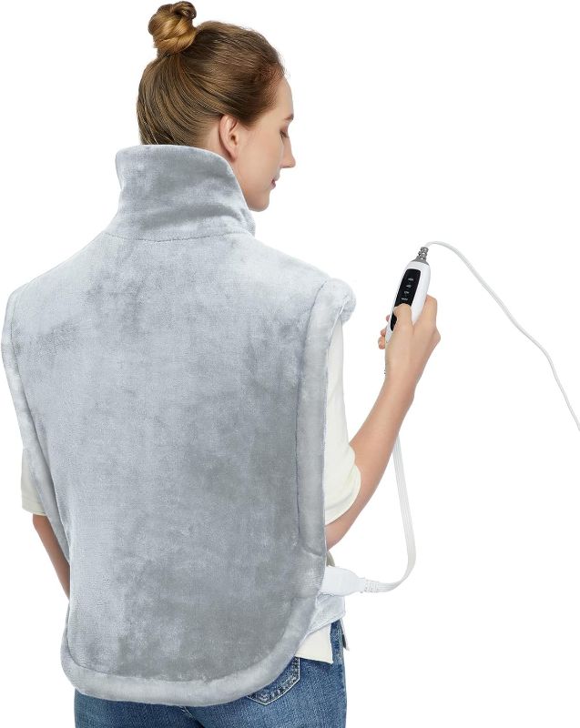 Photo 1 of ***IMAGE FOR REFERENCE***
CAROMIO Heating Pad for Neck and Shoulders Back Pain Relief, Weighted Electric Heating Pads with Auto Shut Off, Full Body Large Back Heat Pad, Fast Heating and 4 Heat Settings (Grey, 33"x22")