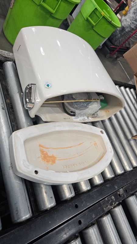 Photo 1 of ***SEE NOTES*** TANK ONLY
TOTO CST454CEFRG#01 Drake II Two-Piece Elongated 1.28 GPF Universal Height Toilet with CEFIONTECTand Right-Hand Trip Lever