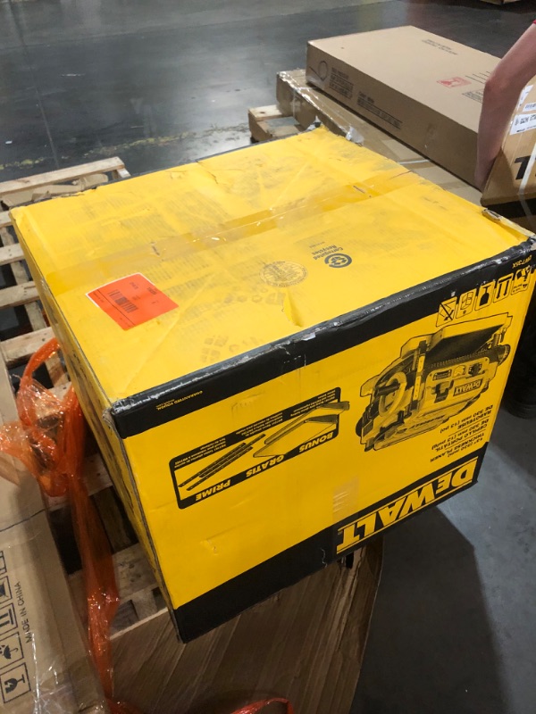 Photo 8 of ***HEAVILY USED - LIKELY MISSING PARTS - UNABLE TO TEST - SEE PICTURES***
DEWALT Planer, Thickness Planer, 13-Inch, 3 Knife for Larger Cuts, Two Speed 20,000 RPM Motor, Corded (DW735)