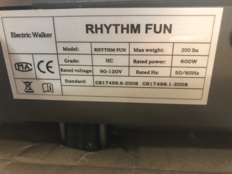 Photo 1 of **NON-REFUNDABLE** (PARTS) RHYTHM FUN Incline Foldable Treadmill, Walking Pad with Handle Bar 3 Level Incline, 300 Lbs Portable Treadmill for Home Office, Under Desk Compact Treadmill with LED Display & APP