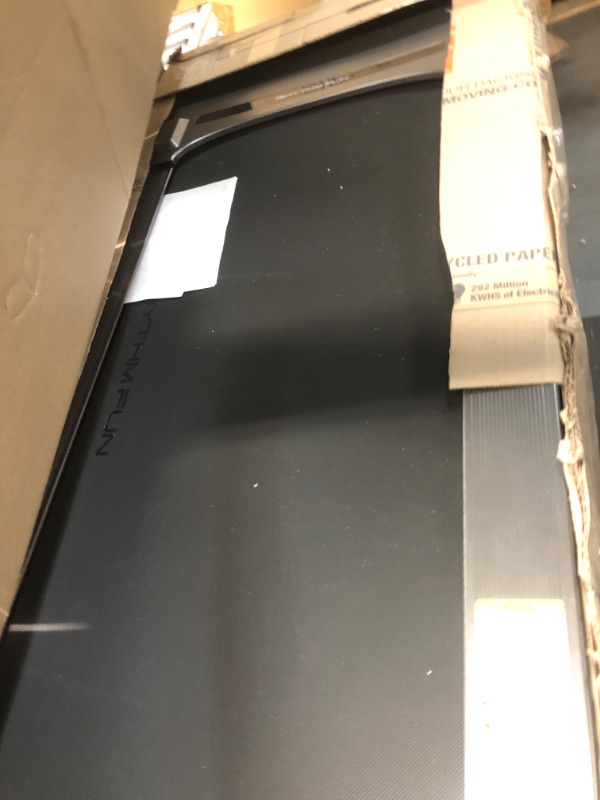 Photo 1 of **NON-REFUNDABLE** (PARTS) RHYTHM FUN Incline Foldable Treadmill, Walking Pad with Handle Bar 3 Level Incline, 300 Lbs Portable Treadmill for Home Office, Under Desk Compact Treadmill with LED Display & APP