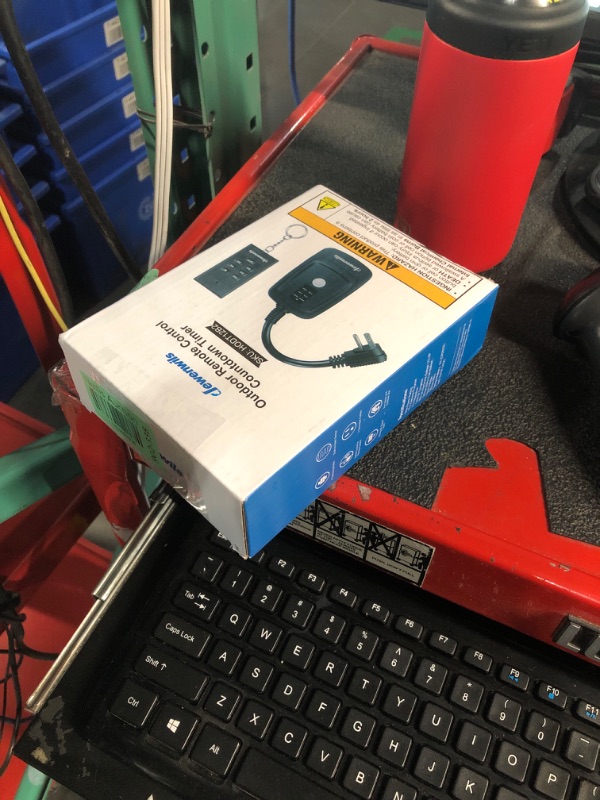 Photo 2 of ***(HEAVILY USED) ***
Dewenwils Outdoor Light Sensor Timer Waterproof, Plug in Timer Switch, 100 ft Range Remote Control with 2 Grounded Electrical Outlets for