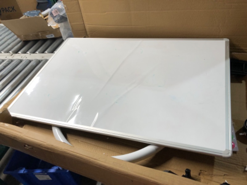 Photo 4 of ***USED - DAMAGED - BENT - SEE PICTURES - INCOMPLETE - MISSING PARTS***
QUEENLINK Mobile Whiteboard, 36x24 Magnetic White Board with Stand, Height Adjustable Flip Chart Easel, Dry Erase Standing Whiteboard for Office, Teaching