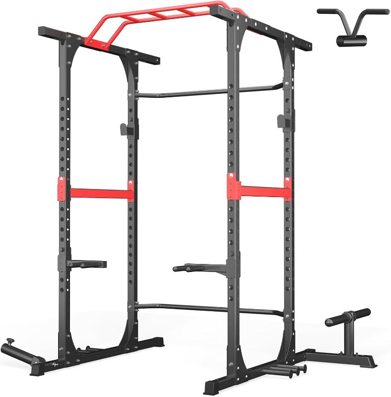 Photo 1 of ***TRUCK/TRAILER PICKUP ONLY - DAMAGED - INCOMPLETE - SEE COMMENTS***
AKYEN 1200lbs Commercial Power Cage, Multi-Functional Squat Rack with J-Hooks, Dip Handles, Landmine Attachment for Olympic Barbell Weight Plate & Bar Storage Rack, Fitness Equipment fo