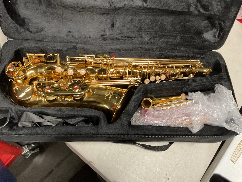 Photo 2 of *** FACTORY SEAL****Glory Gold Laquer E Flat Alto Saxophone with 11reeds