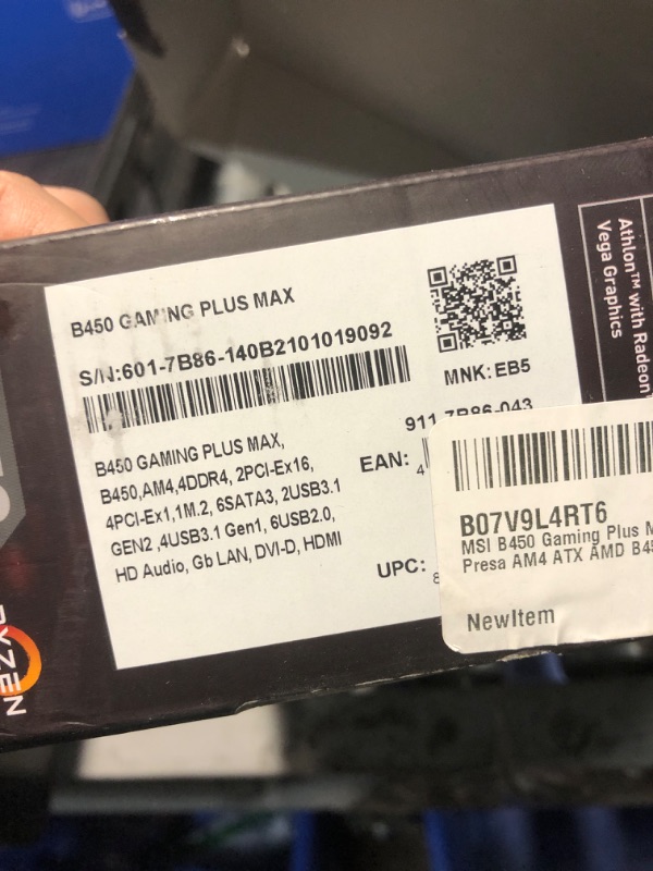 Photo 5 of **Parts Only** MSI Performance Gaming AMD Ryzen 2ND and 3rd Gen AM4 M.2 USB 3 DDR4 DVI HDMI Crossfire ATX Motherboard (B450 Gaming Plus Max)