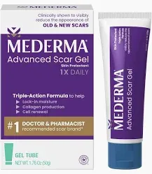 Photo 1 of *** EXP: 2027/01  NONREFUNDABLE**** FACTORY SEAL***Mederma Advanced Scar Gel, Treats Old and New Scars, Reduces the Appearance of Scars from Acne, Stitches, Burns and More, 50 Grams