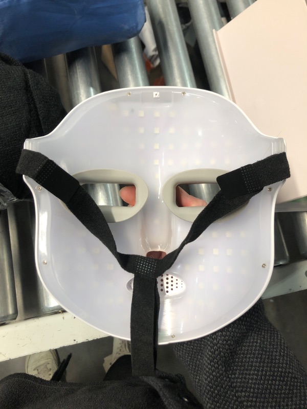 Photo 3 of (MISSING CHARGER) SDKWDH Red Light Therapy for Face, Led Face Mask Light Therapy, 7-1 Colors LED Facial Skin Care Mask, Gold