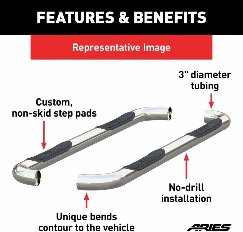 Photo 3 of ***TRUCK / TRAILER PICK UP***
ARIES Automotive 205040-2-Sidebars,3In, Stainless