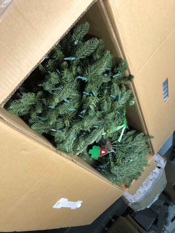 Photo 4 of ***USED - POWERS ON - UNABLE TO TEST FURTHER - LIKELY MISSING PARTS - SEE PICTURES***
Honeywell 7.5 ft Pre-Lit Artificial Christmas Tree, Regal Fir Xmas Tree with 700 Color Changing LED, 2569 PE/PVC Tips, Tree Top Connector, Entire Tree UL Certified