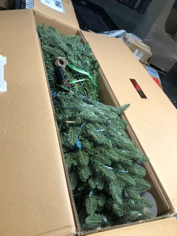 Photo 1 of ***USED - POWERS ON - UNABLE TO TEST FURTHER - LIKELY MISSING PARTS - SEE PICTURES***
Honeywell 7.5 ft Pre-Lit Artificial Christmas Tree, Regal Fir Xmas Tree with 700 Color Changing LED, 2569 PE/PVC Tips, Tree Top Connector, Entire Tree UL Certified
