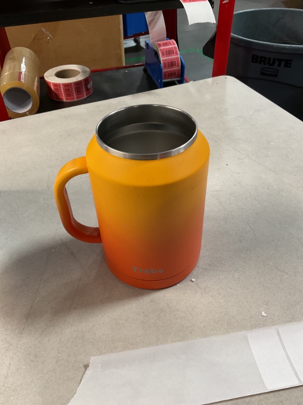 Photo 3 of (Missing parts )


Trebo 50 oz Mug Tumbler with Handle, Stainless Steel Coffee Cup with 2 Lids and 2 Straws,Double Wall Vacuum Insulated Large Bottle, Reusable Flask Keeps Cold for 36 Hrs/Hot for 24 Hrs, Vibrant Orange