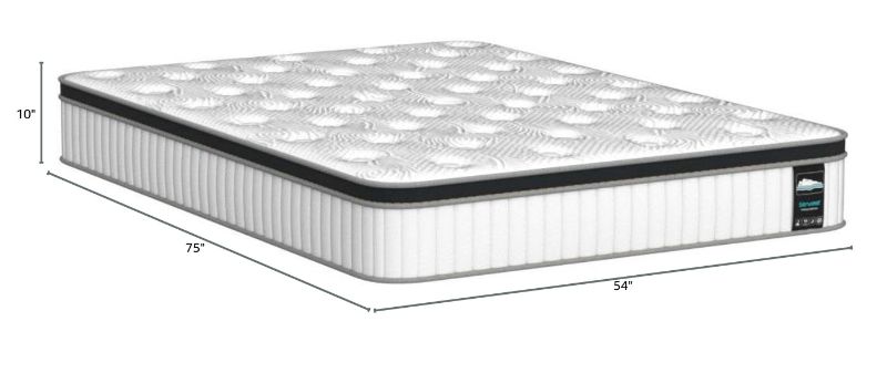 Photo 1 of *** FACTORY SEAL***Serweet 10 Inch Memory Foam Hybrid Twin Mattress - Heavier Coils for Durable Support - Pocket Innersprings for Motion Isolation - Pressure Relieving - Medium Firm - Made in Century-Old Factory