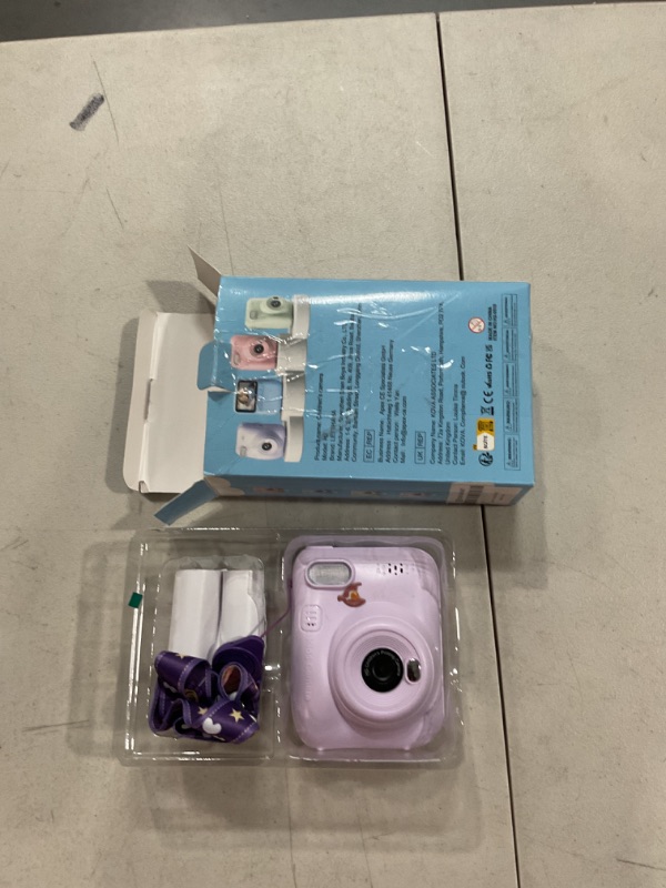 Photo 2 of **FOR PARTS ONLY**(NON REFUNDABLE)
LETSHAHA Kids Instant Print Camera, 3.0-inch HD Screen 32MP Photo Instant Digital Camera Christmas Birthday Gifts Toys for Toddle Children Girls Boys Age 3-12 - Purple