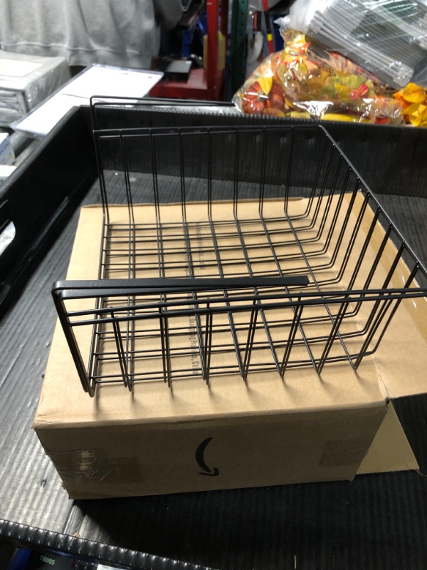 Photo 2 of (READ FULL POST) 2 Pack Black Under Shelf Wire Basket,