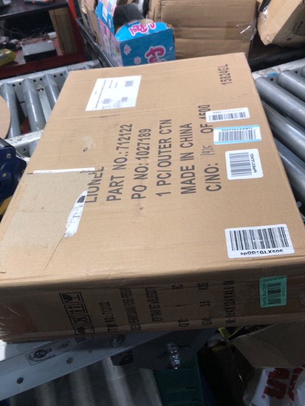 Photo 1 of Lionel Battery-Operated Pennsylvania Flyer Freight Toy Train Set with Bluetooth, Locomotive, Train Cars, & Track with Authentic Train Sounds, Lights, & Water Vapor Smoke Effects for Kids 4+