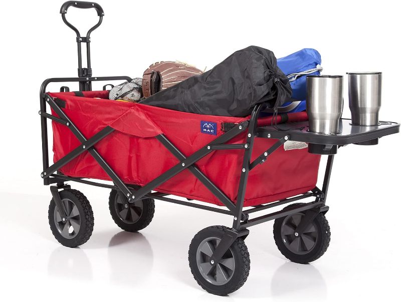 Photo 1 of (READ FULL POST) Mac Sports Collapsible Outdoor Utility Wagon with Folding Table and Drink Holders