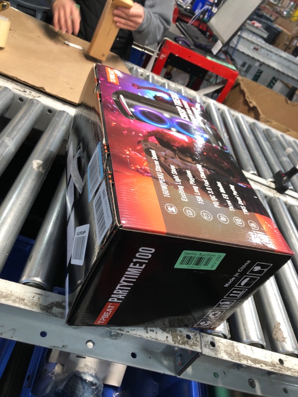 Photo 2 of ***FACTORY SEALED***OPENED TESTED***Portable Bluetooth Party Speaker: 160W Peak Powerful Loud Sound Deep Bass Wireless Boombox Large Subwoofer 15 Hours Battery Life Fast Charging with Led Light Show for Outdoor Camping Backyard