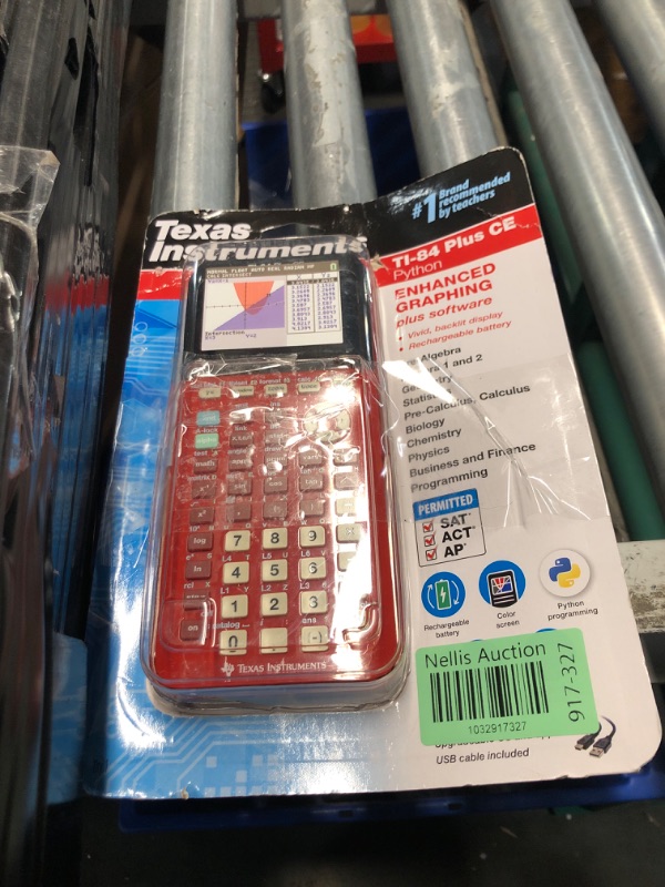 Photo 2 of ***FACTORY SEALED***Texas Instruments Ti 84 Plus CE Graphing Calculator - Radical Red
