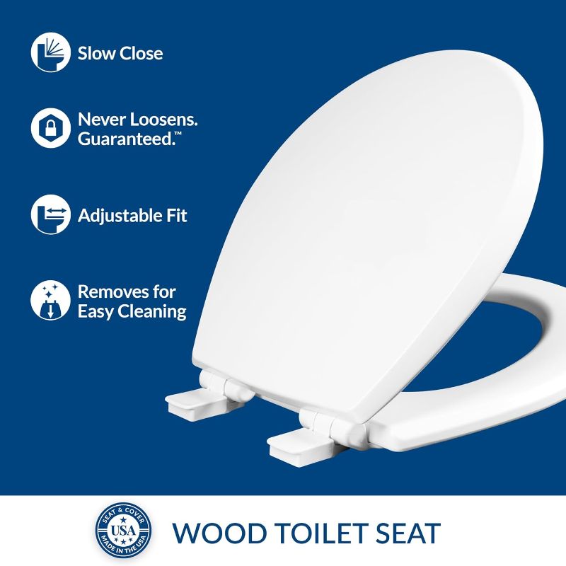 Photo 1 of 
Mayfair by Bemis Eden Cushioned Vinyl White Round Padded Toilet Seat