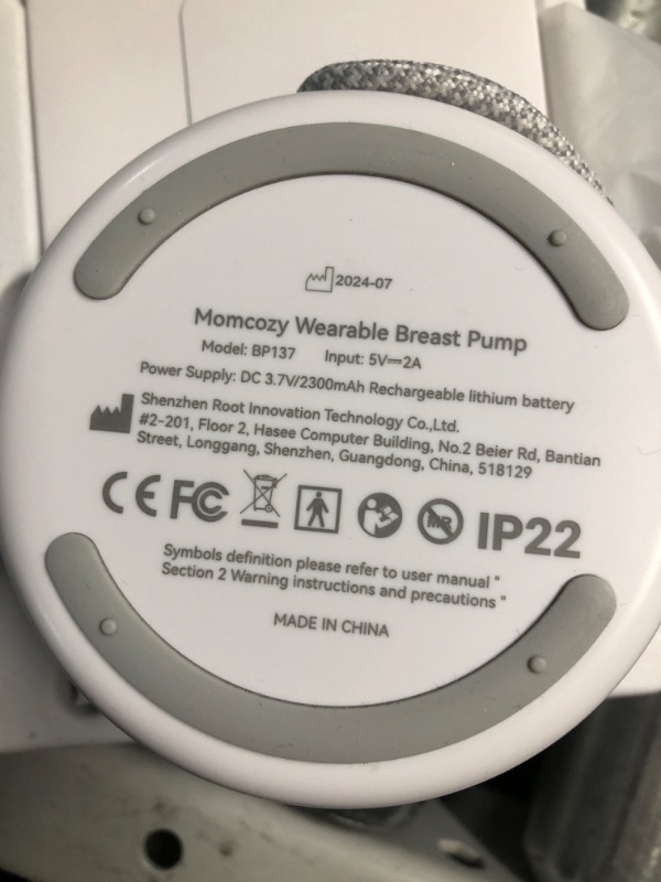 Photo 4 of ***COULD NOT FIND CHARGER CORD***
Momcozy Breast Pump V1 Pro Hospital-Grade, Upgraded Electric Pump with 3 Fine-Tuned Rhythms, Hands-Free & Portable Wearable Pump, 3 Modes|15 Levels, Come with Leak-Proof DoubleFit Flange