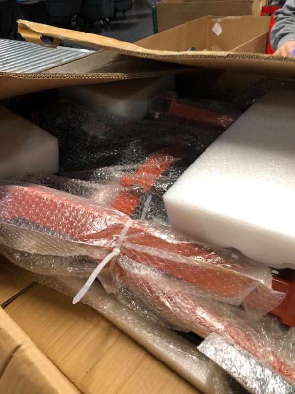 Photo 1 of LuminaLiftCure Hydraulic Material Lift Pallet Truck 450 lbs Manual Winch Stacker 36" Max Lift Dolly, Pallet Lift Table, 18.5" Fork Length, 9" Polyurethane Wheels