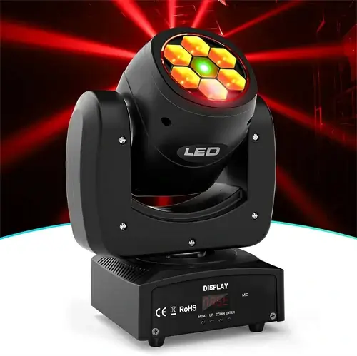 Photo 1 of ***NONREFUNDABLE - MAJOR DAMAGE - SEE COMMENTS***
6*10W RGBW Moving Head Colorful Lighting Effect High Brightness Beam Effect Pattern Light Rotating, Set of 2
