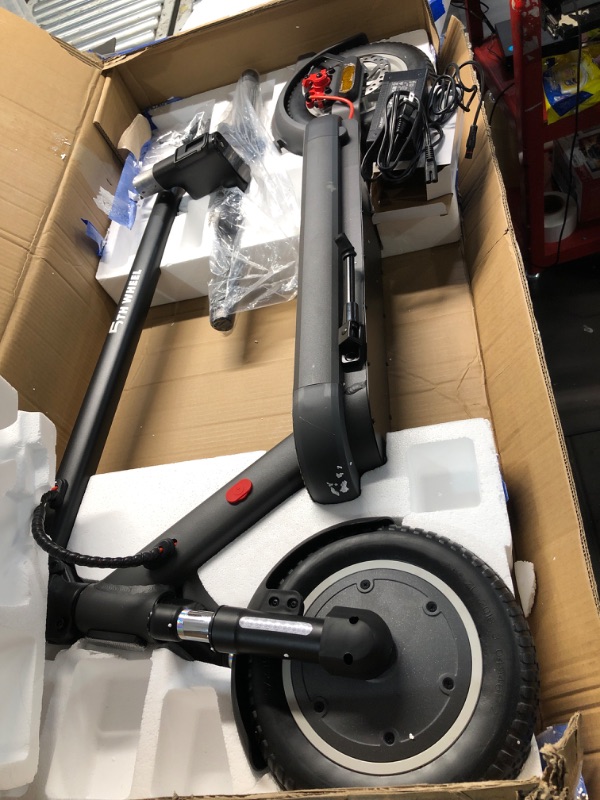 Photo 2 of ***PARTS ONLY NON REFUNDABLE***READ NOTES**
 5TH WHEEL V40PRO Electric Scooter with Turn Signals - 24.9 Miles Range & 20 MPH, 48V 800W Peak Motor, 10" Solid Tires, Dual Suspension and Ambient Light, Foldable Electric Scooter for Adults