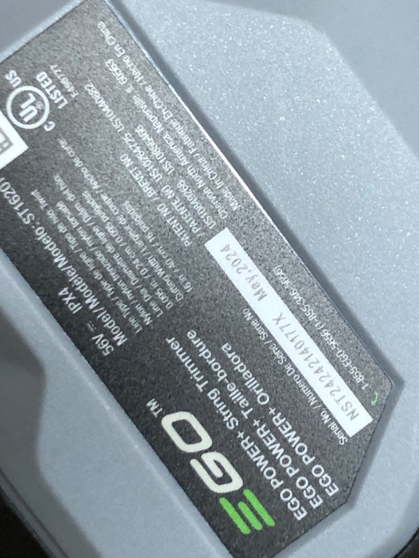 Photo 4 of ***MISSING BATTERY UNABLE TO TEST ITEM*** EGO POWER + POWERLOAD with LINE IQ 56-volt 16-in Telescopic Shaft Battery String Trimmer 4 Ah (Battery and Charger Included)