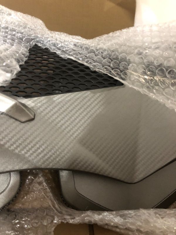 Photo 4 of ***USED - LIKELY MISSING PARTS - UNABLE TO VERIFY FUNCTIONALITY***
JWX Cyberchair Pro Gaming Chair with Lumbar Support, Seat Depth Adjustment, 3D Armrests, Headrest and Hooks, Ergonomic Office Chair for Long Gaming Sessions, Cyber Metallic Silver