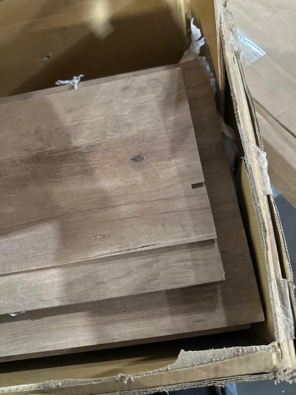 Photo 1 of ***USED - MISSING HARDWARE - OTHER PARTS LIKELY MISSING AS WELL***
Mainstays Traditional 5 Shelf Bookcase with Doors, Weathered Oak Finish, 24.6" L X 11.7" W X 71.1" H