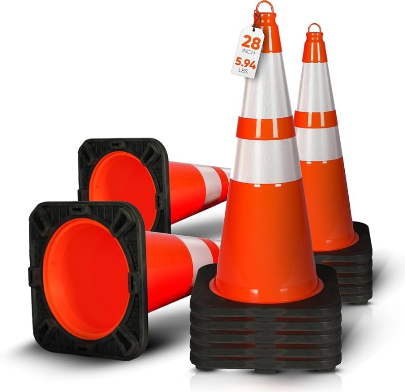 Photo 1 of ***(SEE NOTES BEFORE BIDDING) ***
Pyle 28" PVC Traffic Cones, 6-Pack Safety Cones for Parking, Construction, Roadwork, & Sports Training, High-Visibility Orange, Durable, Stackable Design, Heavy-Duty Base for Stability in All Weather