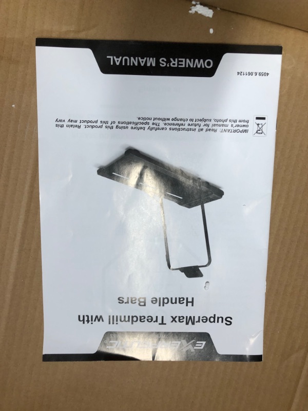 Photo 2 of ***NONREFUNDABLE - MAJOR DAMAGE - SEE COMMENTS***
Exerpeutic 400 Lb. Capacity Heavy-Duty Walking/Jogging Exercise Treadmill - Home Gym Workout Equipment - Foldable Underdesk Design