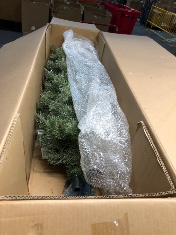 Photo 4 of ***DAMAGED - CORD CUT - SEE PICTURES***
7-1/2 Ft. Carolina Pine Hinged Artificial Christmas Tree with 86 Flocked Cones and 750 Clear Lights