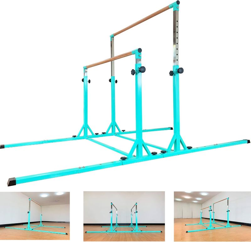 Photo 1 of ***NON REFUNDABLE, PARTS ONLY, MISSING PIECES****STOCK PHOTO FOR REFERENCE* MARFULA Gymnastics Gymnastics Double Horizontal Bars 3Play Parallel Bars Uneven Bars Gymnastics Training Kip Bar with 304 Stainless Steel Regulating Arms & Fiberglass Rail for Ind