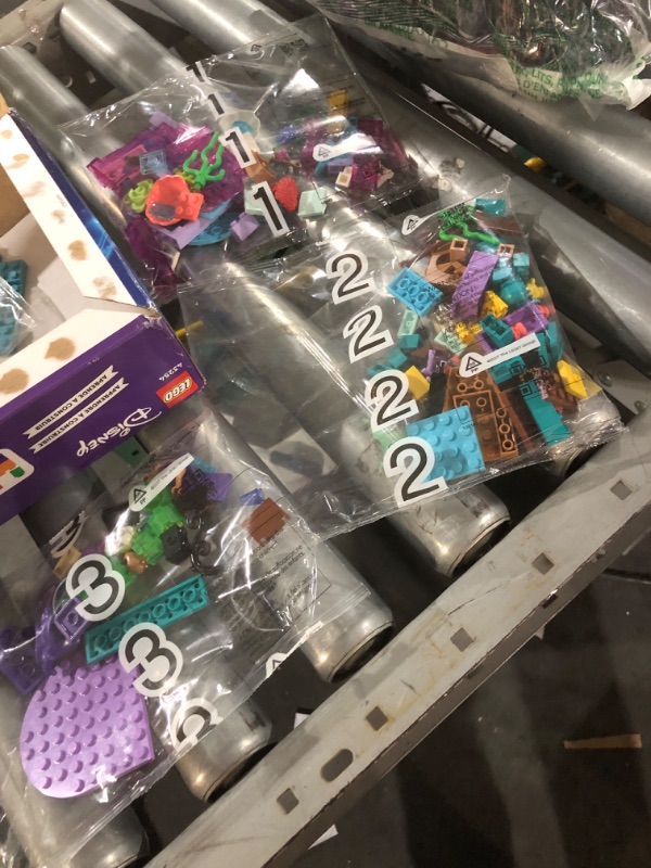 View 2 of LEGO Disney Princess Ariel’s Crystal Cavern, Buildable Disney Toy Playset for Kids, Ariel Princess Mermaid Mini Doll and Fish Figure, Treasure Chest, Gift for Girls and Boys Ages 4 and Up, 43254
