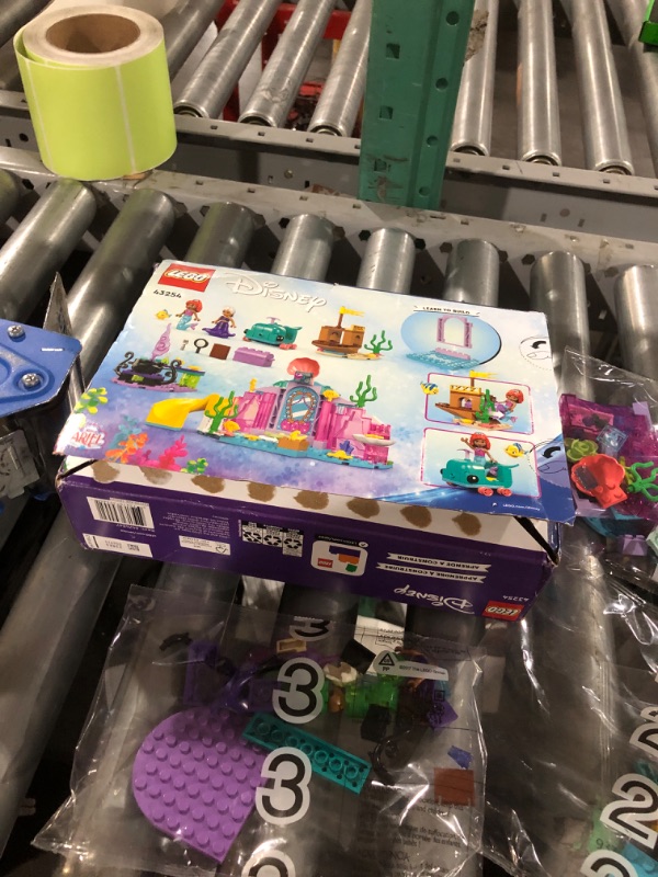 View 3 of LEGO Disney Princess Ariel’s Crystal Cavern, Buildable Disney Toy Playset for Kids, Ariel Princess Mermaid Mini Doll and Fish Figure, Treasure Chest, Gift for Girls and Boys Ages 4 and Up, 43254