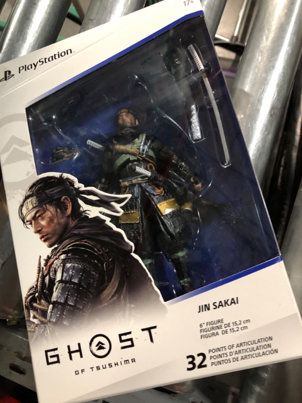Photo 1 of PlayStation, Ghost of Tsushima, 6” Jin Sakai Samurai Action Figure & 2 Accessories, The Shapes Collection, for PS5 Fans & Collectors Ages 17+