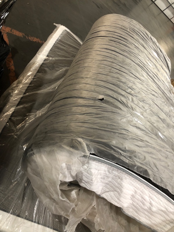 Photo 3 of ***TRUCK/TRAILER PICKUP ONLY - USED - DIRTY - NO PACKAGING - SEE PICTURES***
10 Inch Thick Coil Spring Mattress, White/Grey, California King