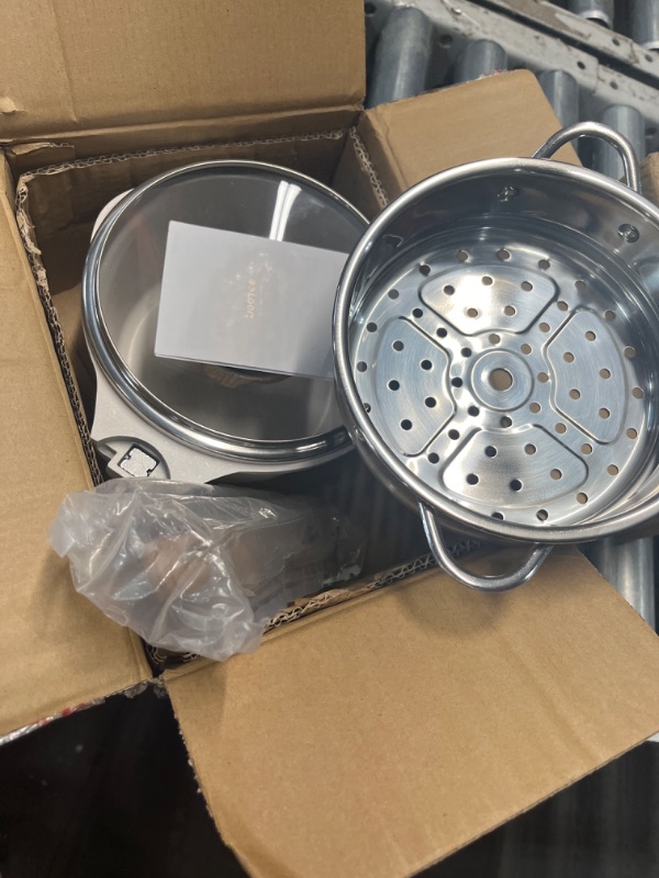 Photo 3 of ***FACTORY SEALED***JEETEE 1.5 Quart Saucepan with Steamer Basket, Small Sauce Pot with Lid?Nonstick Coating with Pour Spout, Induction Compatible Cookware Sauce Pan for Cooking, PFOA/PFOS Free