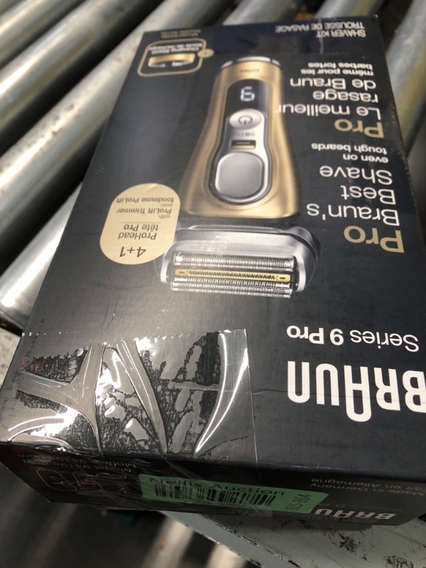 Photo 3 of ***FACTORY SEALED, ITEM OPENED FOR INSPECTION ONLY***
Braun Electric Razor for Men, Waterproof Foil Shaver, Series 9 Pro 9419s, Wet & Dry Shave, with ProLift Beard Trimmer for Grooming, Charging Stand Included, Gold