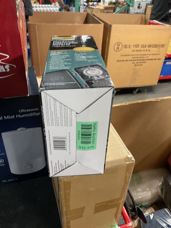 Photo 1 of GE 24-Hour Mechanical Pool Timer Switch, 5HP 40A Load Capacity Pool Pump Timer, Outdoor NEMA 3-Rated Box Timer, 120 VAC Pool Timer Replacement, Water Heater Timer, Tamper Resistant Metal, 15163