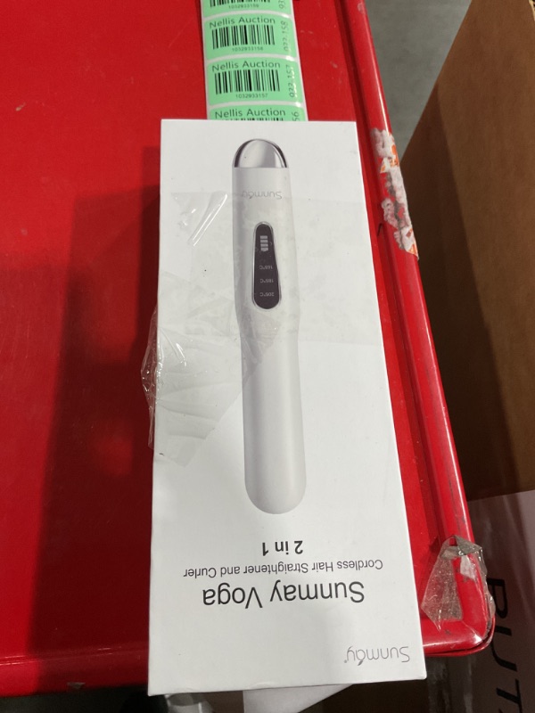 Photo 1 of Sunmay Voga Cordless Hair Straightener and Curler 2 in 1, Cordless Travel Flat Iron for Touching Up Short Thin Fine Hair On The Go, Mini Portable Straightener with 4800mAh Battery, Quick Heat Up (W)