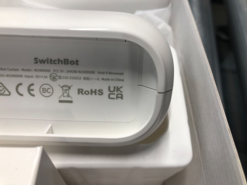 Photo 3 of ***USED - DIRTY - UNABLE TO TEST***
SwitchBot Automatic Curtain Opener - Bluetooth Remote Control Smart Curtain with App/Timer, Upgraded High-Performance Motor, Add SwitchBot Hub to Work with Alexa, Google Home, HomeKit (Curtain 3, Rod)