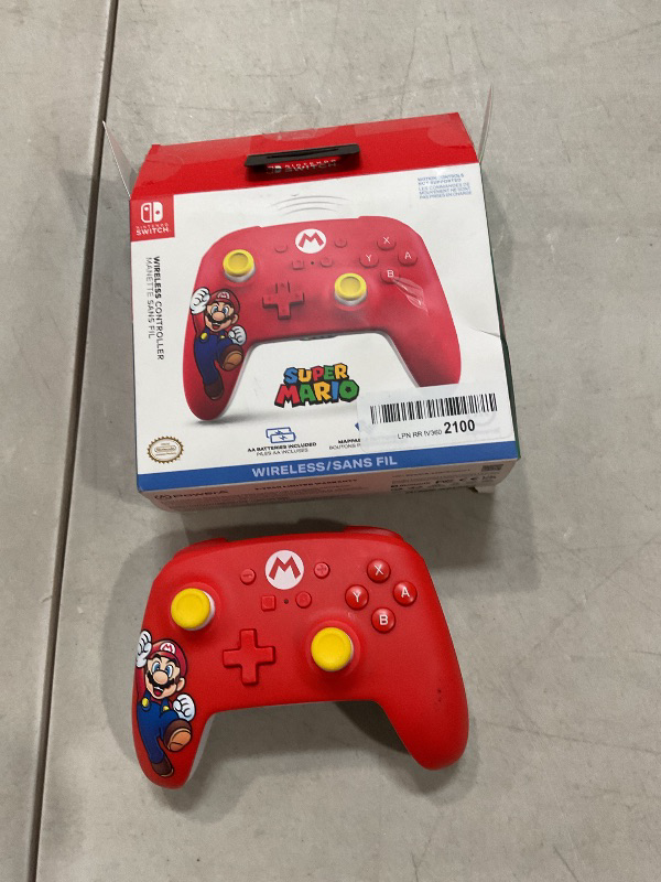 Photo 2 of ***FOR PARTS ONLY**(NON REFUNDABLE)
PowerA Wireless Nintendo Switch Controller - Mario Joy, AA Battery Powered (Battery Included), Pro Controller for Switch, Advanced Gaming Buttons, Officially Licensed by Nintendo