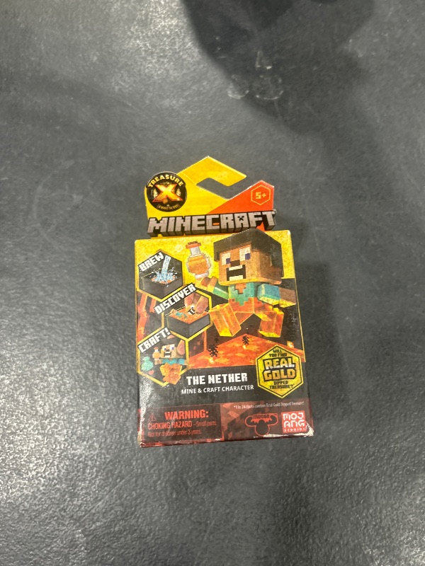 Photo 1 of Treasure X Minecraft Nether Quest Mine and Craft Character Pack 10 Levels of Adventure. Brew Collectible Minecraft Characters and Real Gold Dipped Treasure
