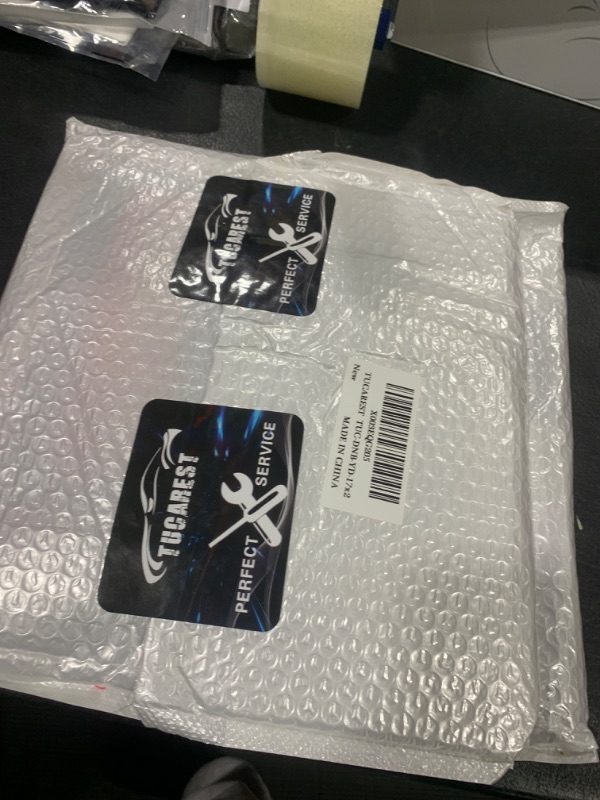 Photo 1 of TUCAREST Mini Size, Car Universal Mud Flaps Mudguards Soft Rubber All Weather Wide Body Fits for Sedan Convertible, Hatchback, Coupe Exterior Accessories - 4 Kits Set