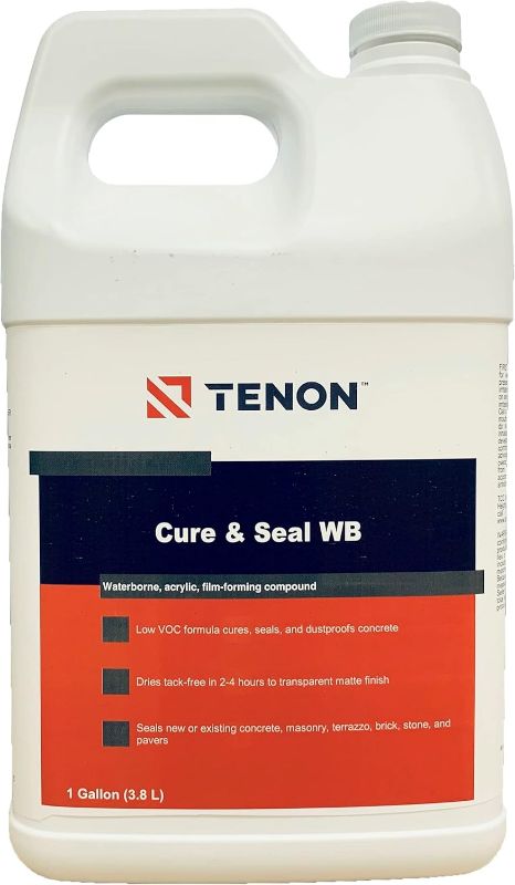 Photo 1 of Tenon Cure & Seal WB - Cure & Seal New Concrete, Non-Yellowing, Concrete, Brick, Stone, Masonry, & More, Water-Based, Dry in 2-4 Hours (1 Gallon, 1)
